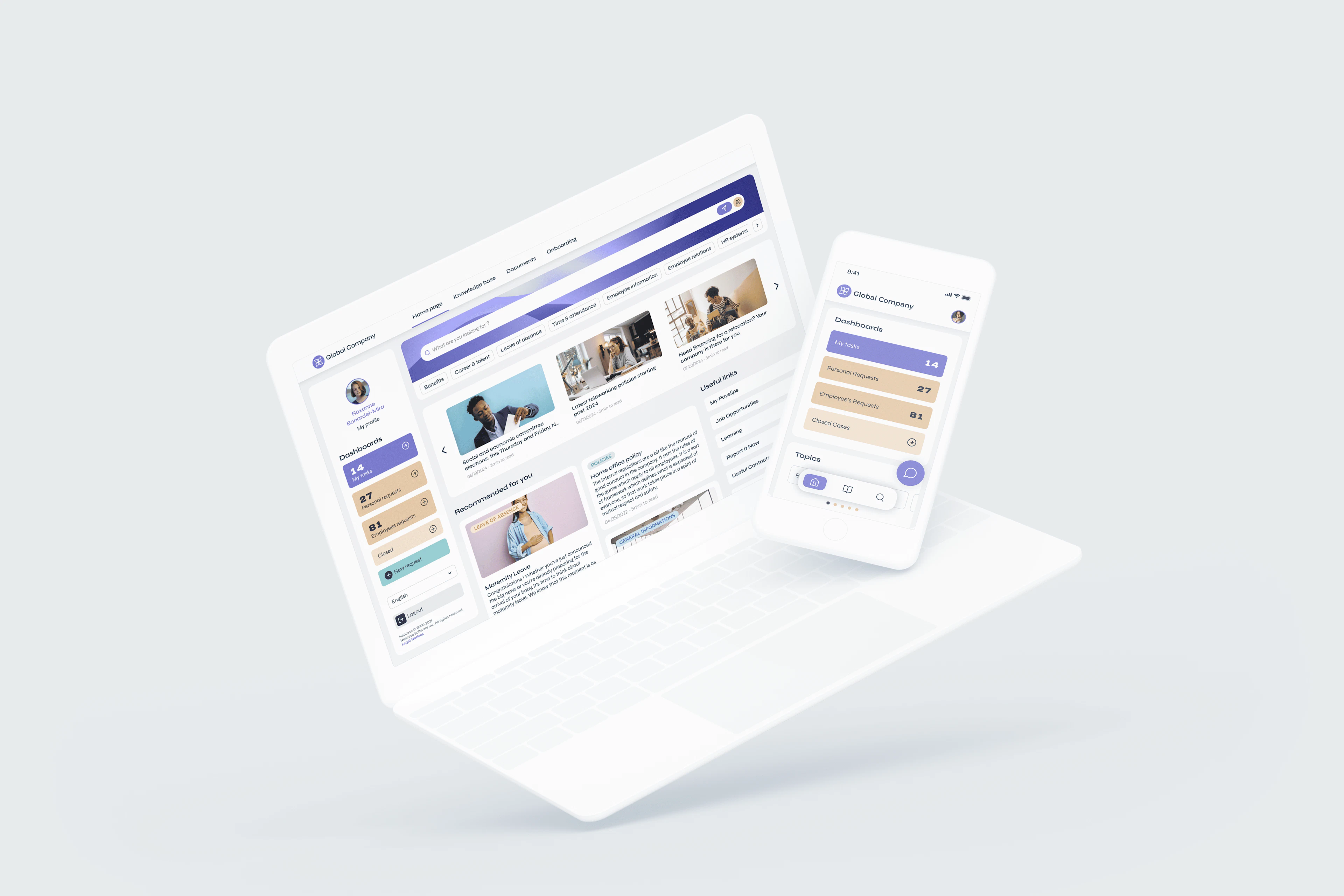 screenshot of Neocase HR